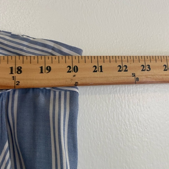 Torrid Women’s Skirt Size 3XL Ruffle High Low Elastic Waist Stripes Blue & White - Picture 7 of 14